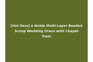 [Hot Item] a Noble Multi-Layer Beaded Scoop Wedding Dress with Chapel Train