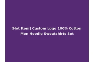 [Hot Item] Custom Logo 100% Cotton Men Hoodie Sweatshirts Set