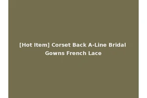 [Hot Item] Corset Back A-Line Bridal Gowns French Lace
