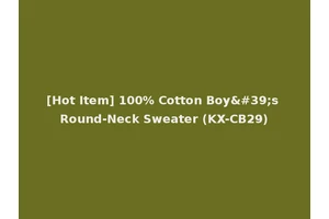 [Hot Item] 100% Cotton Boy's Round-Neck Sweater (KX-CB29)