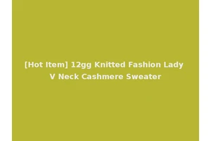 [Hot Item] 12gg Knitted Fashion Lady V Neck Cashmere Sweater