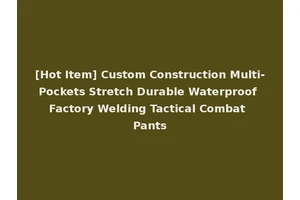 [Hot Item] Custom Construction Multi-Pockets Stretch Durable Waterproof Factory Welding Tactical Combat Pants