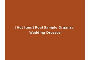 [Hot Item] Real Sample Organza Wedding Dresses