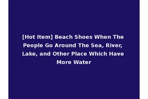 [Hot Item] Beach Shoes When The People Go Around The Sea, River, Lake, and Other Place Which Have More Water