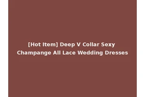 [Hot Item] Deep V Collar Sexy Champange All Lace Wedding Dresses