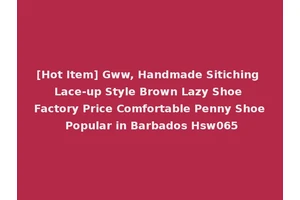 [Hot Item] Gww, Handmade Sitiching Lace-up Style Brown Lazy Shoe Factory Price Comfortable Penny Shoe Popular in Barbados Hsw065