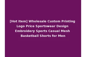 [Hot Item] Wholesale Custom Printing Logo Price Sportswear Design Embroidery Sports Casual Mesh Basketball Shorts for Men