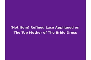 [Hot Item] Refined Lace Appliqued on The Top Mother of The Bride Dress