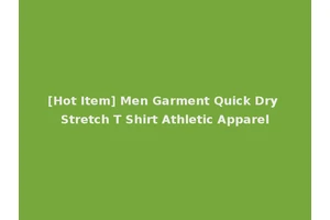 [Hot Item] Men Garment Quick Dry Stretch T Shirt Athletic Apparel