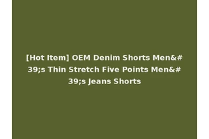 [Hot Item] OEM Denim Shorts Men's Thin Stretch Five Points Men's Jeans Shorts