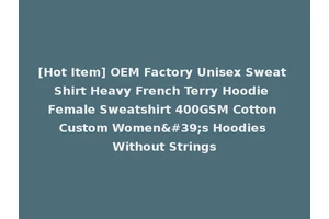 [Hot Item] OEM Factory Unisex Sweat Shirt Heavy French Terry Hoodie Female Sweatshirt 400GSM Cotton Custom Women's Hoodies Without Strings