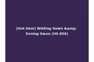 [Hot Item] Wdding Gown &amp; Evning Gwon (HS-856)