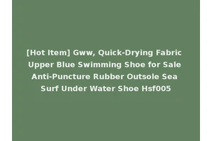 [Hot Item] Gww, Quick-Drying Fabric Upper Blue Swimming Shoe for Sale Anti-Puncture Rubber Outsole Sea Surf Under Water Shoe Hsf005