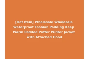 [Hot Item] Wholesale Wholesale Waterproof Fashion Padding Keep Warm Padded Puffer Winter Jacket with Attached Hood