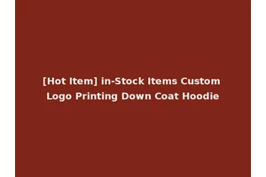 [Hot Item] in-Stock Items Custom Logo Printing Down Coat Hoodie