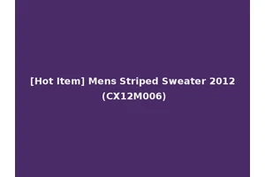 [Hot Item] Mens Striped Sweater 2012 (CX12M006)