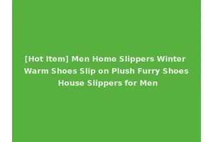 [Hot Item] Men Home Slippers Winter Warm Shoes Slip on Plush Furry Shoes House Slippers for Men