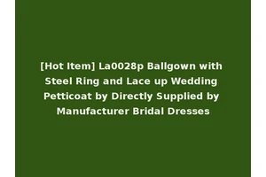 [Hot Item] La0028p Ballgown with Steel Ring and Lace up Wedding Petticoat by Directly Supplied by Manufacturer Bridal Dresses