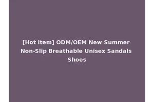 [Hot Item] ODM/OEM New Summer Non-Slip Breathable Unisex Sandals Shoes