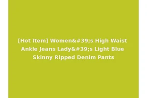 [Hot Item] Women's High Waist Ankle Jeans Lady's Light Blue Skinny Ripped Denim Pants