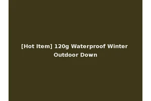 [Hot Item] 120g Waterproof Winter Outdoor Down