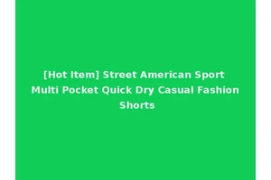 [Hot Item] Street American Sport Multi Pocket Quick Dry Casual Fashion Shorts