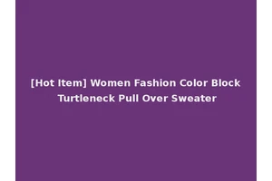 [Hot Item] Women Fashion Color Block Turtleneck Pull Over Sweater