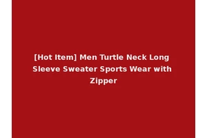 [Hot Item] Men Turtle Neck Long Sleeve Sweater Sports Wear with Zipper