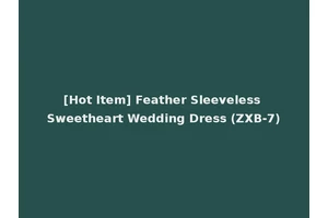[Hot Item] Feather Sleeveless Sweetheart Wedding Dress (ZXB-7)