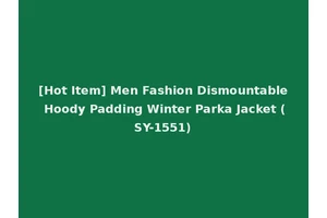 [Hot Item] Men Fashion Dismountable Hoody Padding Winter Parka Jacket (SY-1551)