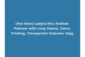 [Hot Item] Lady's Knitted Pullover with Long Sleeve, Zebra Printing, Transparent Outcome 18gg