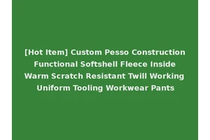 [Hot Item] Custom Pesso Construction Functional Softshell Fleece Inside Warm Scratch Resistant Twill Working Uniform Tooling Workwear Pants