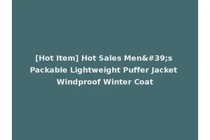 [Hot Item] Hot Sales Men's Packable Lightweight Puffer Jacket Windproof Winter Coat
