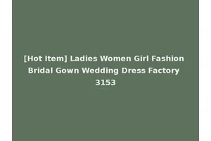 [Hot Item] Ladies Women Girl Fashion Bridal Gown Wedding Dress Factory 3153