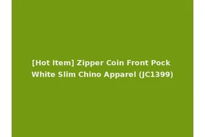 [Hot Item] Zipper Coin Front Pock White Slim Chino Apparel (JC1399)