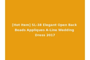 [Hot Item] SL-38 Elegant Open Back Beads Appliques A-Line Wedding Dress 2017