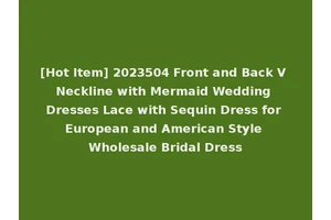 [Hot Item] 2023504 Front and Back V Neckline with Mermaid Wedding Dresses Lace with Sequin Dress for European and American Style Wholesale Bridal Dress