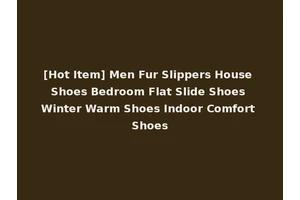 [Hot Item] Men Fur Slippers House Shoes Bedroom Flat Slide Shoes Winter Warm Shoes Indoor Comfort Shoes