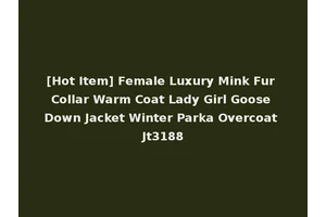 [Hot Item] Female Luxury Mink Fur Collar Warm Coat Lady Girl Goose Down Jacket Winter Parka Overcoat Jt3188