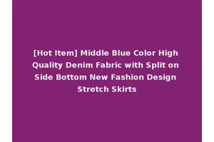 [Hot Item] Middle Blue Color High Quality Denim Fabric with Split on Side Bottom New Fashion Design Stretch Skirts