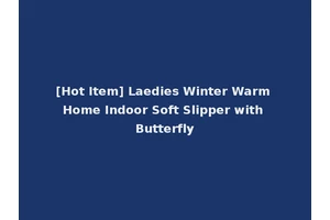 [Hot Item] Laedies Winter Warm Home Indoor Soft Slipper with Butterfly