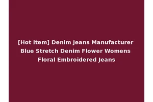 [Hot Item] Denim Jeans Manufacturer Blue Stretch Denim Flower Womens Floral Embroidered Jeans