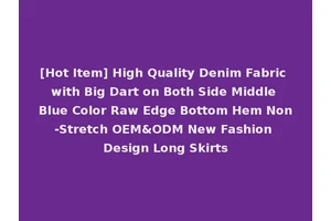 [Hot Item] High Quality Denim Fabric with Big Dart on Both Side Middle Blue Color Raw Edge Bottom Hem Non-Stretch OEM&ODM New Fashion Design Long Skirts