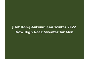 [Hot Item] Autumn and Winter 2022 New High Neck Sweater for Men