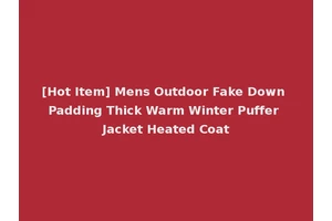 [Hot Item] Mens Outdoor Fake Down Padding Thick Warm Winter Puffer Jacket Heated Coat