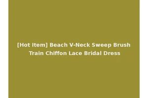 [Hot Item] Beach V-Neck Sweep Brush Train Chiffon Lace Bridal Dress