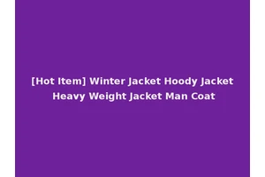 [Hot Item] Winter Jacket Hoody Jacket Heavy Weight Jacket Man Coat