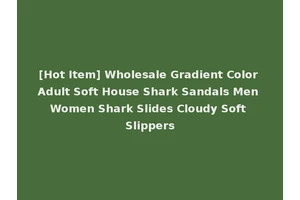[Hot Item] Wholesale Gradient Color Adult Soft House Shark Sandals Men Women Shark Slides Cloudy Soft Slippers