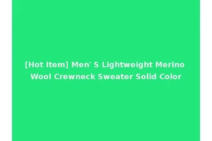 [Hot Item] Men′ S Lightweight Merino Wool Crewneck Sweater Solid Color