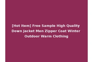 [Hot Item] Free Sample High Quality Down Jacket Men Zipper Coat Winter Outdoor Warm Clothing